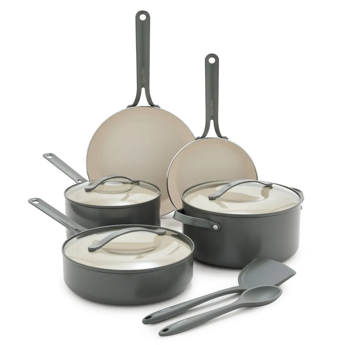 Nova Gallery Ceramic Nonstick 10-Piece Cookware Set | Gray 1