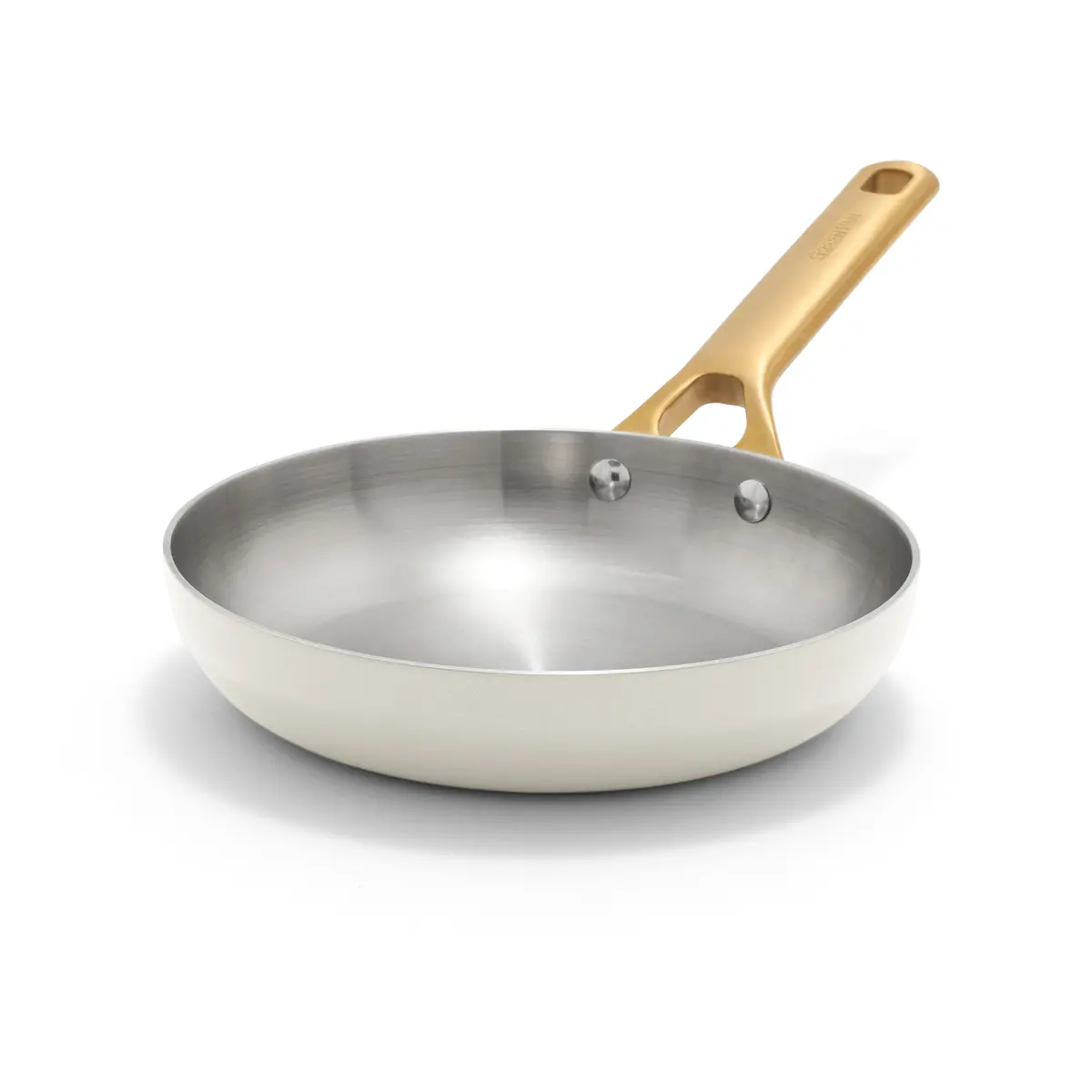 Reserve Pro Uncoated Stainless Steel 8" Frypan | Cream 1