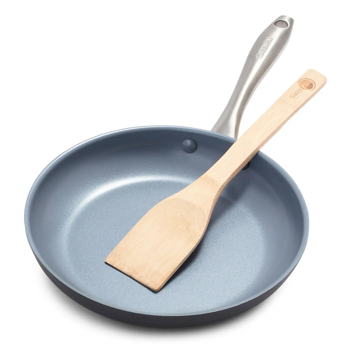 Lima Ceramic Nonstick 10" Frypan With Bamboo Spatula 1
