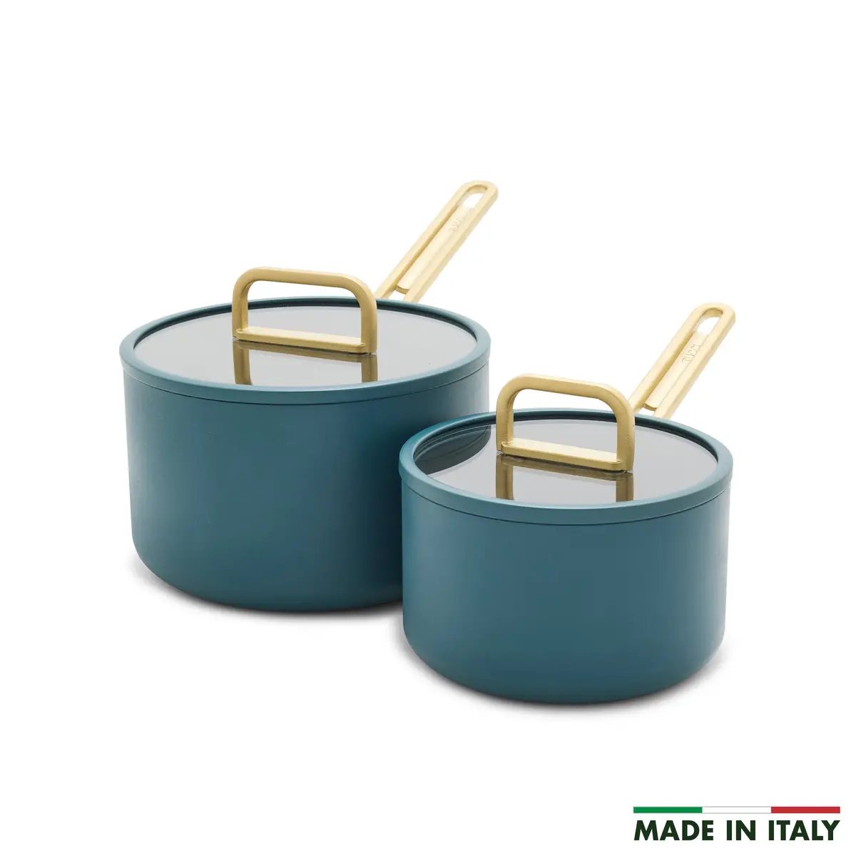Stanley Tucci™ Ceramic Nonstick 4-Piece Saucepan Set | Venetian Teal 1
