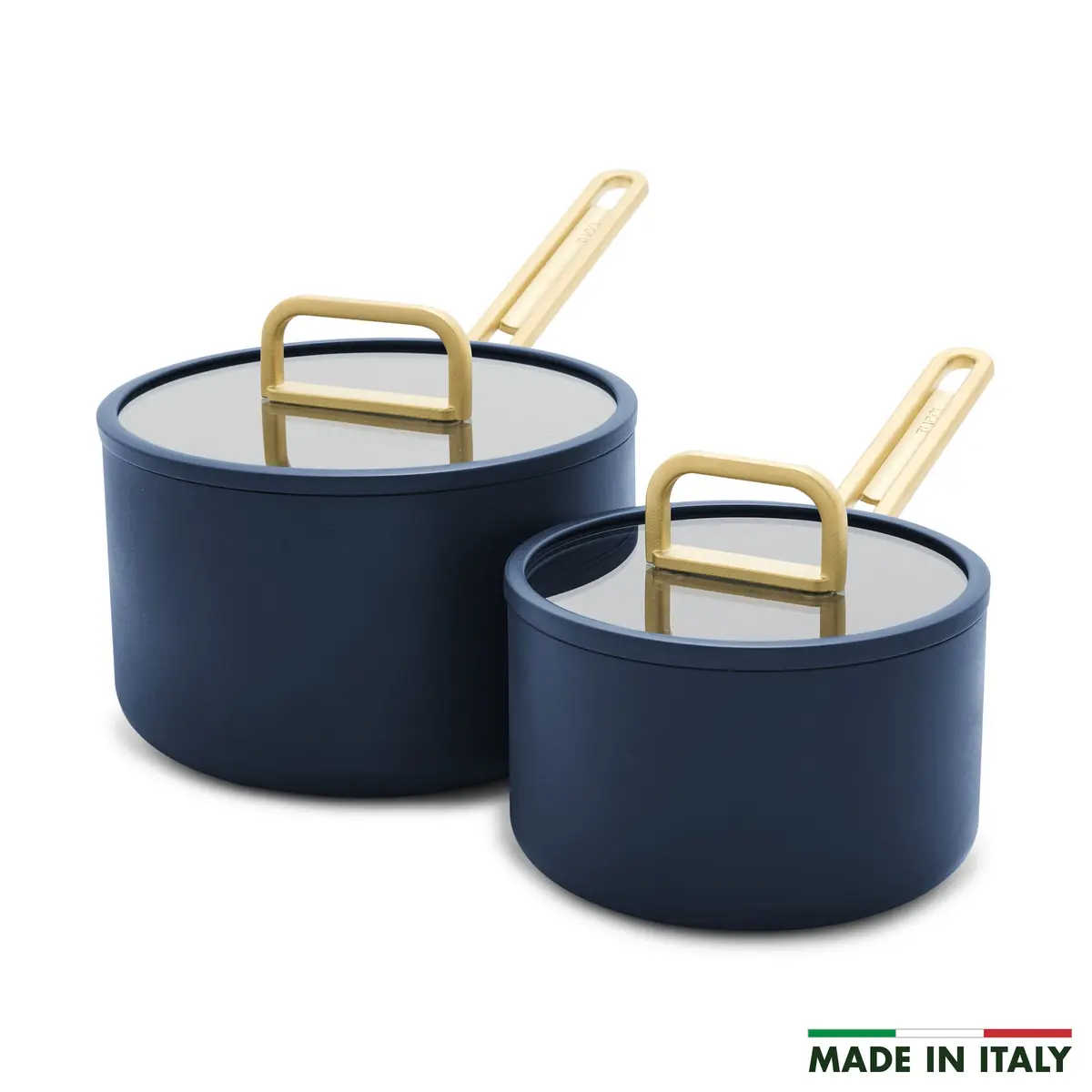 Stanley Tucci™ Ceramic Nonstick 4-Piece Saucepan Set | Marino Blue 1