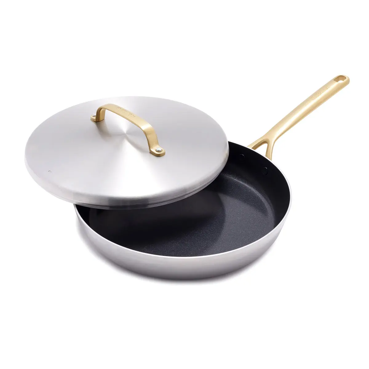 Gp5 Stainless Steel 12" Frypan With Lid | Champagne Handles 1
