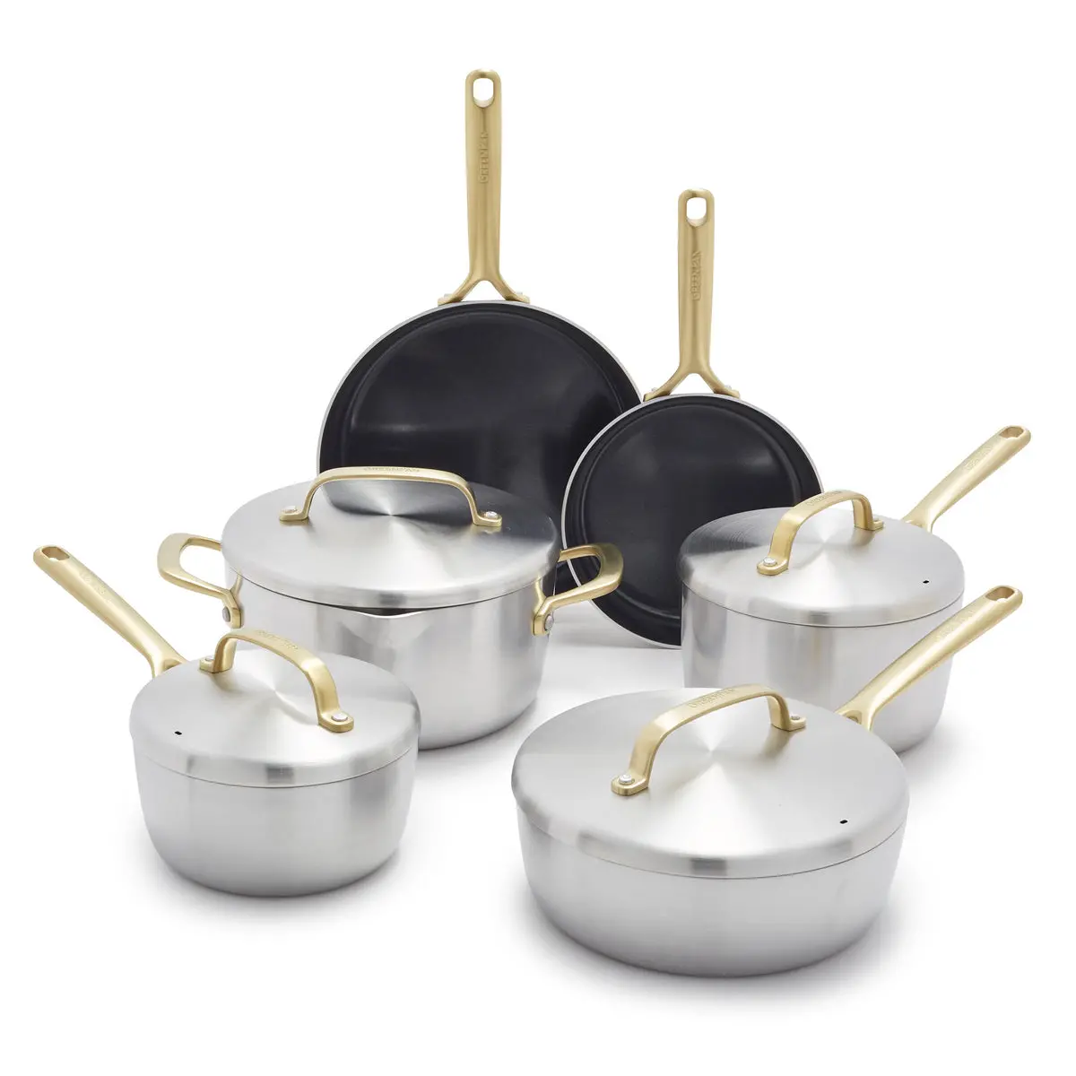 Gp5 Stainless Steel 10-Piece Cookware Set | Champagne Handles 1