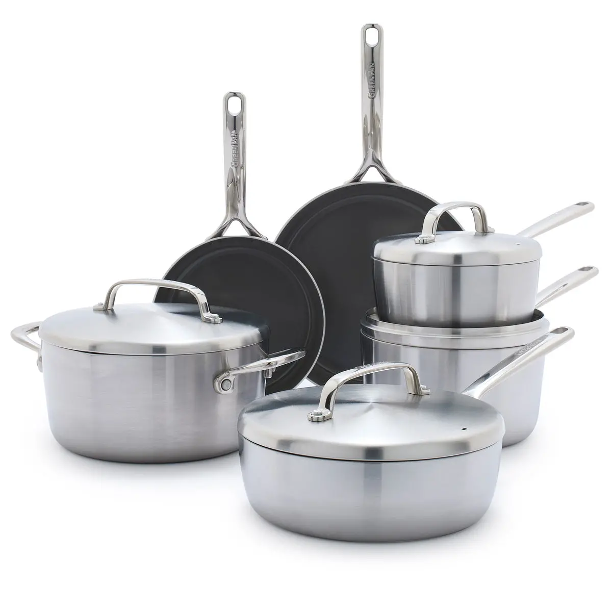 Gp5 Stainless Steel 10-Piece Cookware Set | Mirror Handles 1