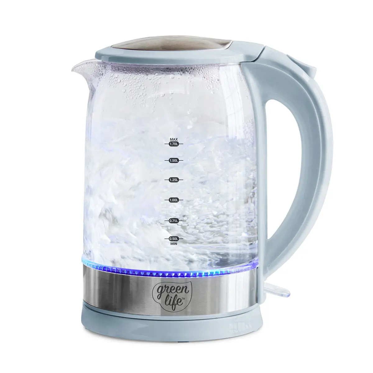 Greenlife Qwik & Ez Glass Kettle | Blue Haze 1