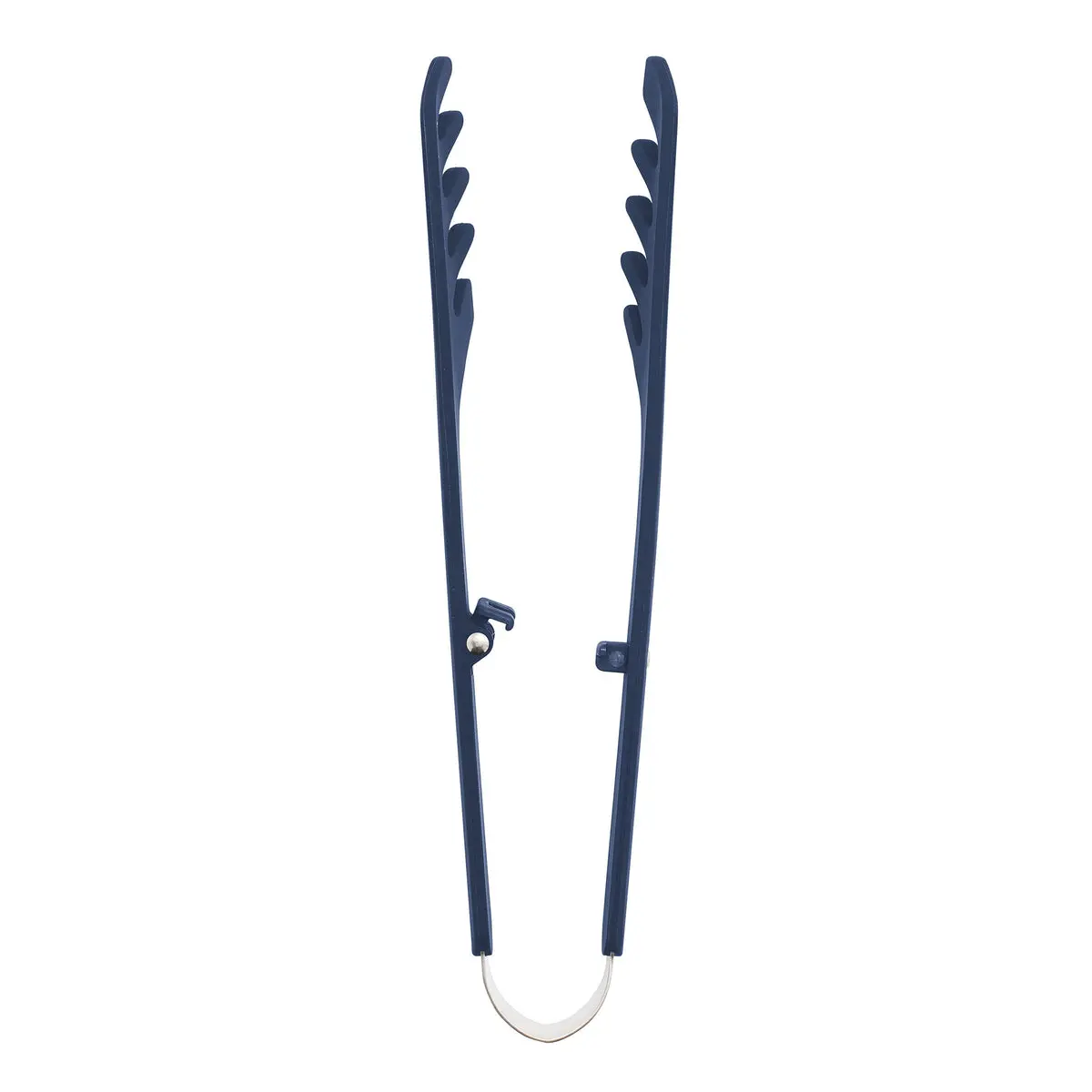 Platinum Silicone Pasta Tongs | Navy 1