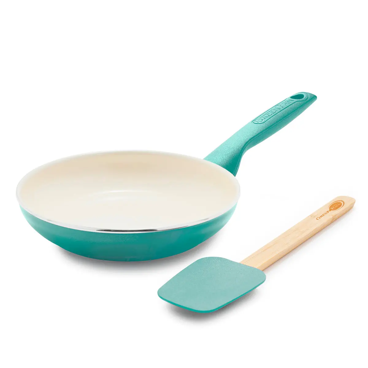 Rio Ceramic Nonstick 8" Frypan With Spatula | Turquoise 1