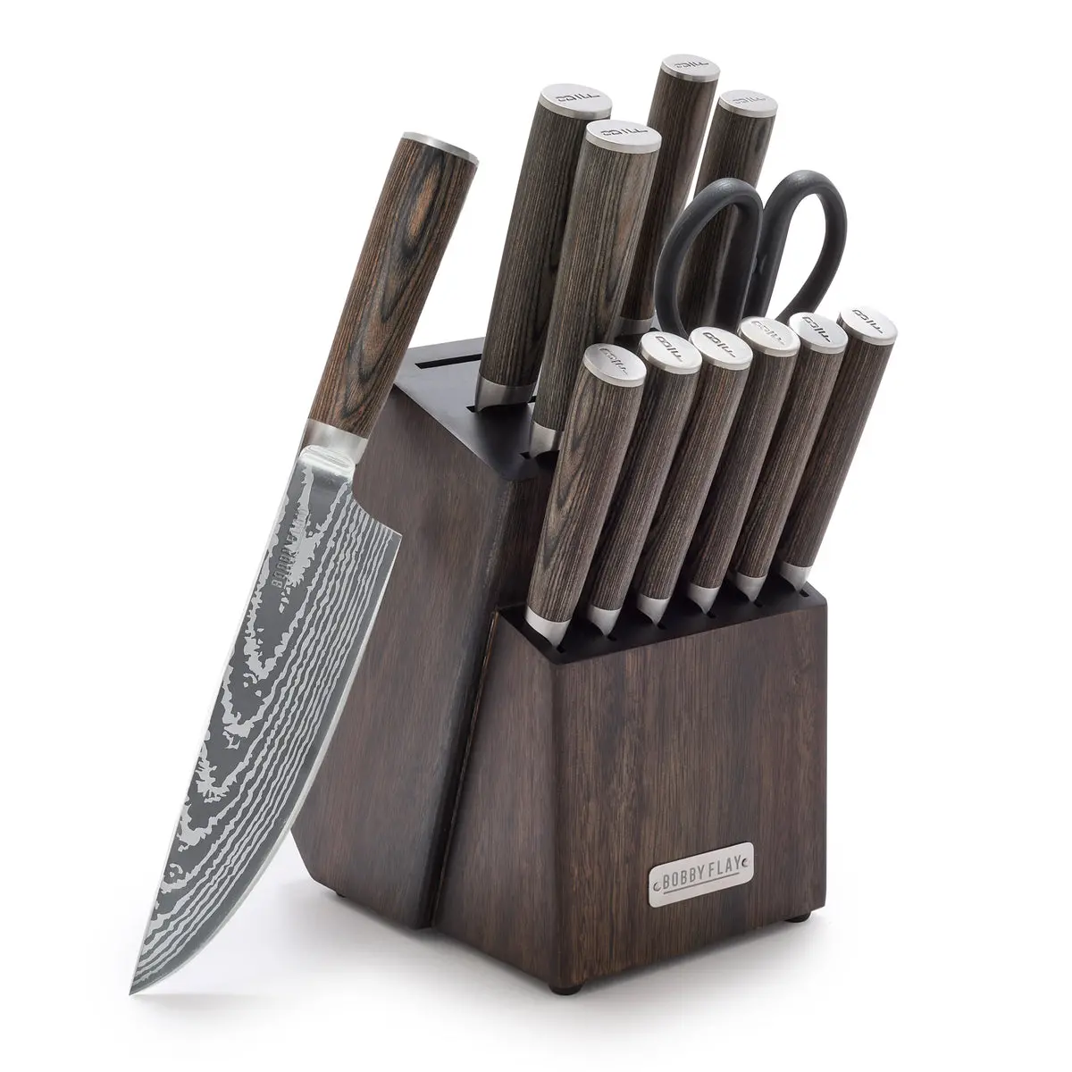 Bobby Flay By Greenpan Stainless Steel 13-Piece Knife Block Set 1