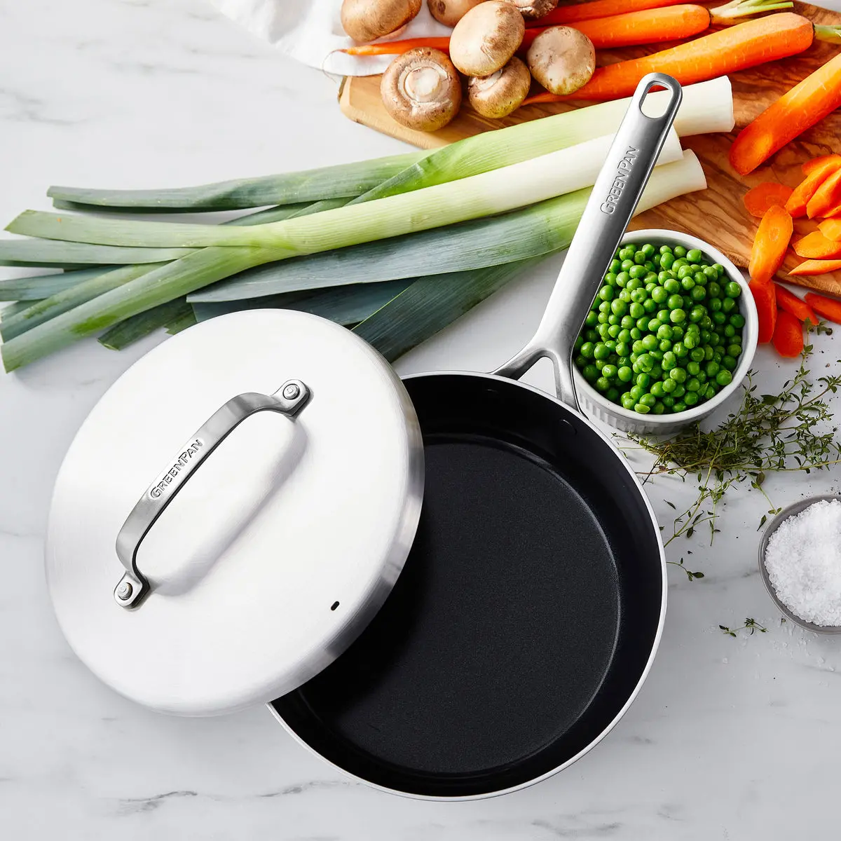 Gp5 Stainless Steel 3.26-Quart Saucepan With Lid | Mirror Handles 2