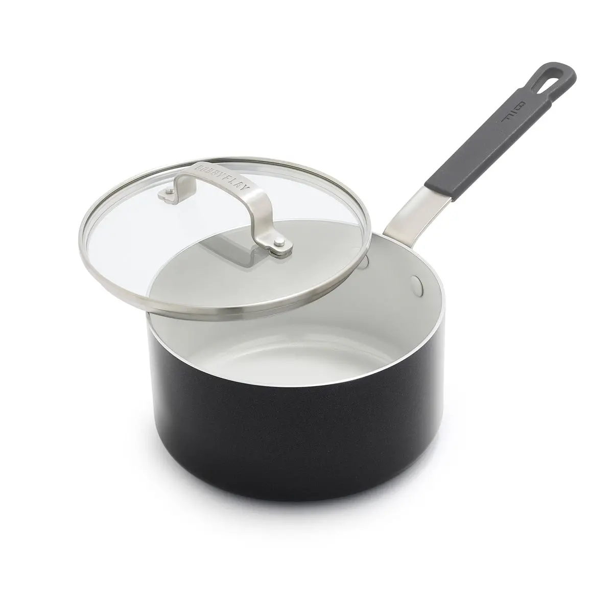 Bobby Flay By Greenpan Professional Ceramic Nonstick 2.53-Quart Saucepan With Lid | Graphite 1