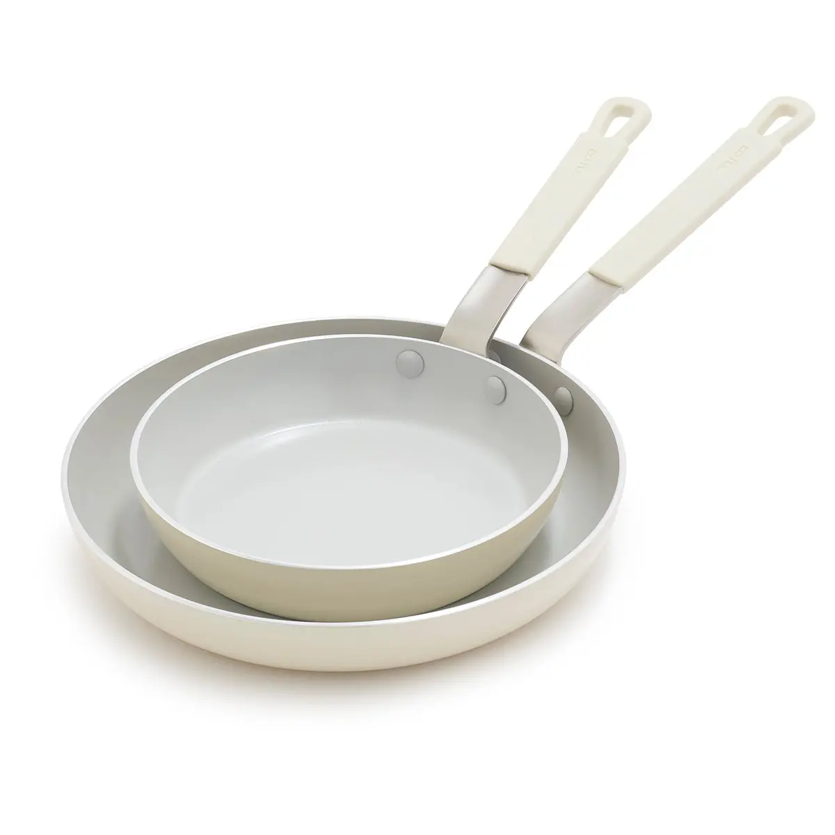 Bobby Flay By Greenpan Professional Ceramic Nonstick 8" And 10" Frypan Set | Cream 1