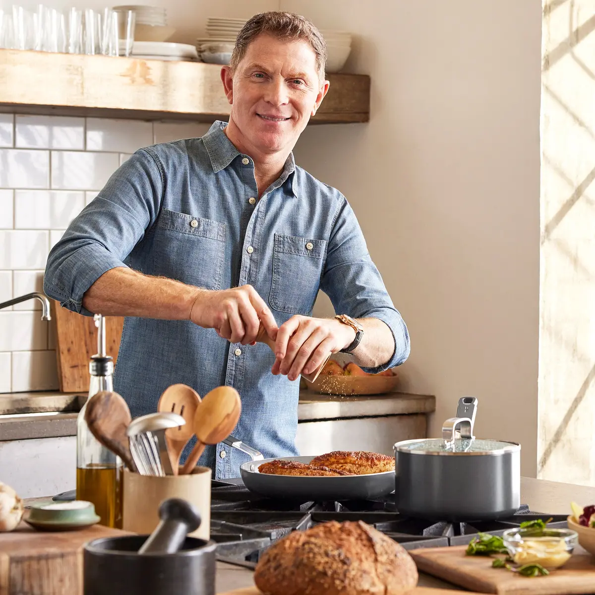 Bobby Flay By Greenpan Professional Ceramic Nonstick 10" Frypan | Graphite 2