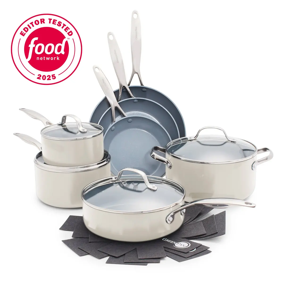 Valencia Pro Ceramic Nonstick 11-Piece Cookware Set | Cream 1