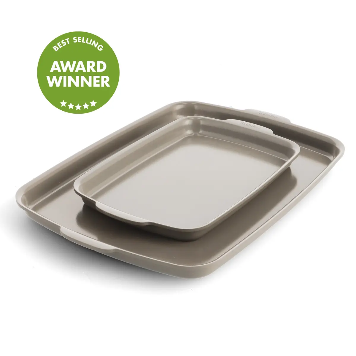 Premiere Ovenware Ceramic Nonstick 2-Piece Sheet Pan Set | Taupe 1