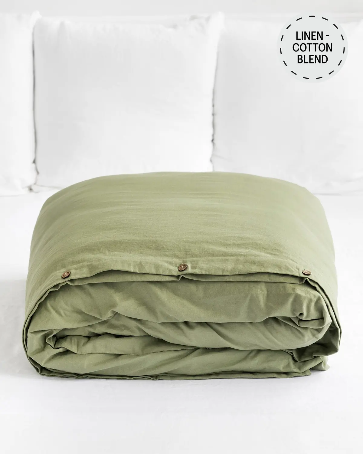 Magiclinen Sage Linen-Cotton Duvet Cover 1