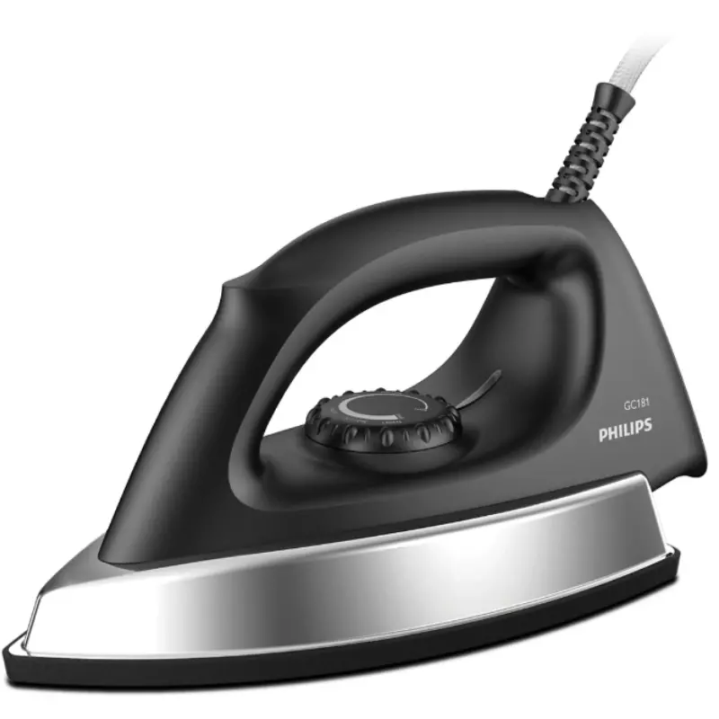 Philips 1000 Watt Heavy Weight 1.6 Kg Dry Iron With Non Stick Coating - Gc181/80 1