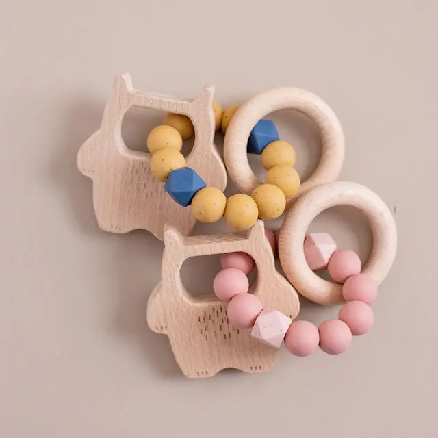 Three Hearts Wild Thing Rattle - Bpa Free Silicone 1