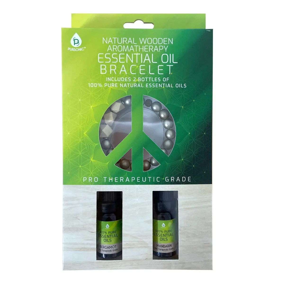 Pursonic Natural Wooden Aromatherapy Bracelet (Mandarin & Bergamot) 1