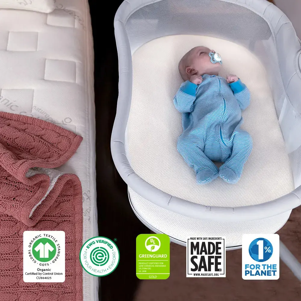 Naturepedic Organic Breathable Bassinet Mattress For Halo Bassinets 1