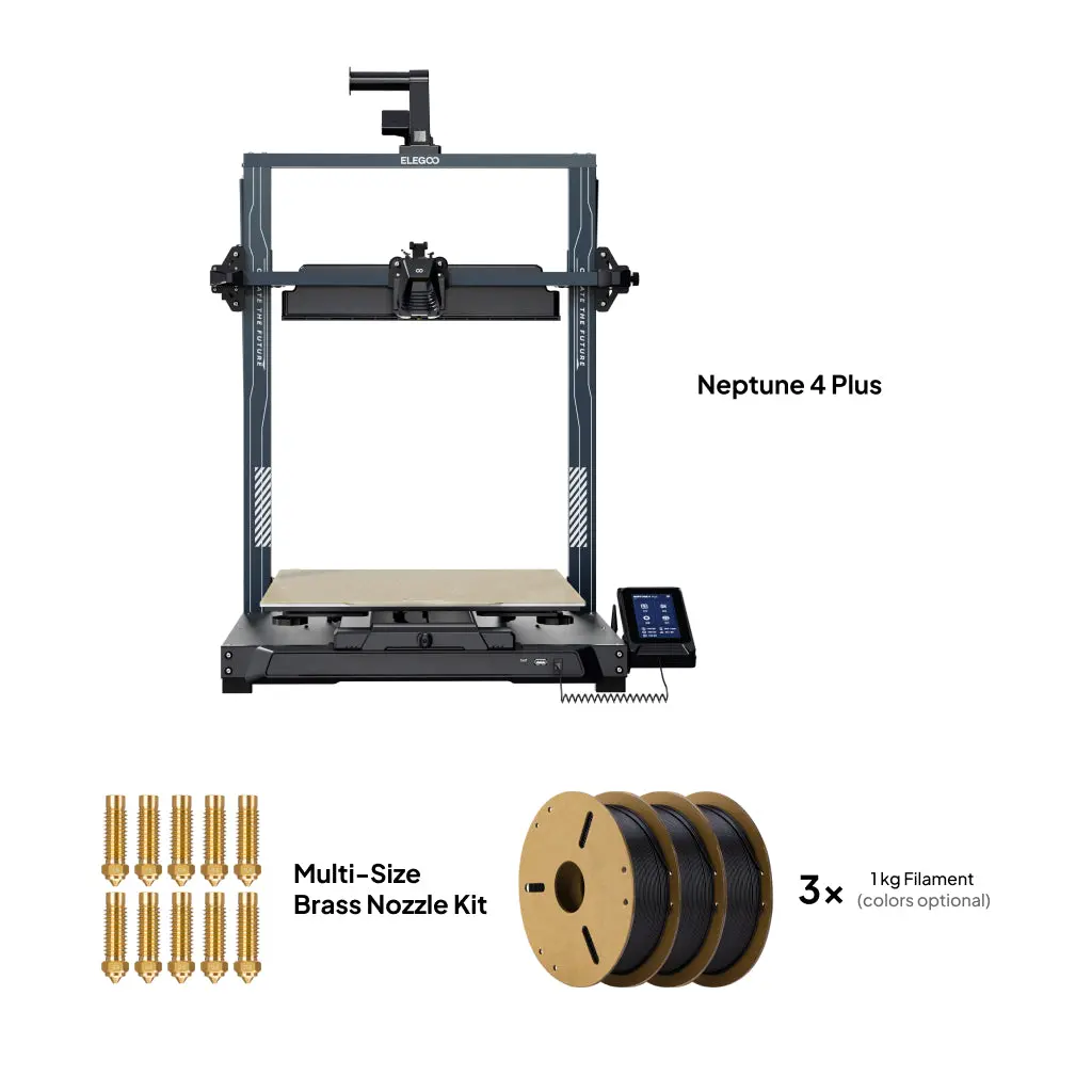 Neptune 4 Plus Starter Bundle - Brass Nozzle & Filament 1