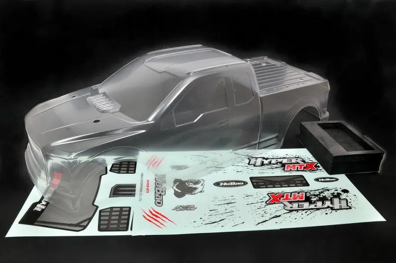 Op-0125N　Hyper Mtx Body Shell -Clear W/ Decal, Body Sponge Pad 1