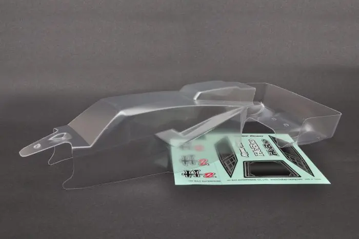 Op1-0021N　New 1/10 Hyper H2 Buggy Body Shell & Wing -Clear W/ Decal 1