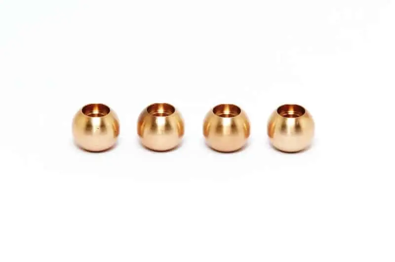 Op1-0081　Hobao Brass Steering Pivot Ball, 4Pcs 1