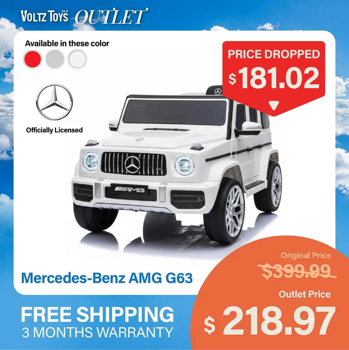 Mercedes-Benz Amg G63 12V Ride On Car With Remote Control And Leather Seat, Licensed 1