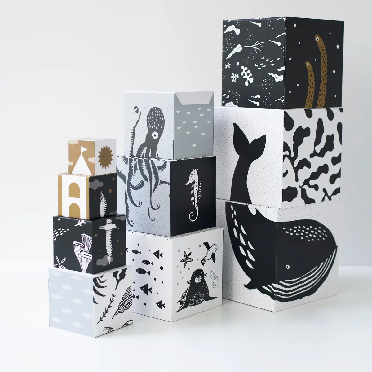 Wee Gallery Nesting Blocks - Ocean Animals 1