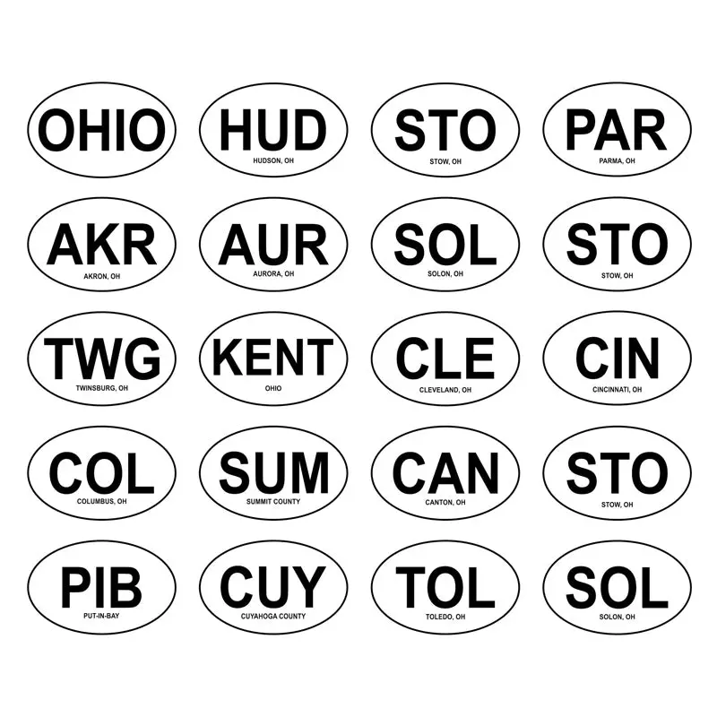 Ohio City Oval Decals 1