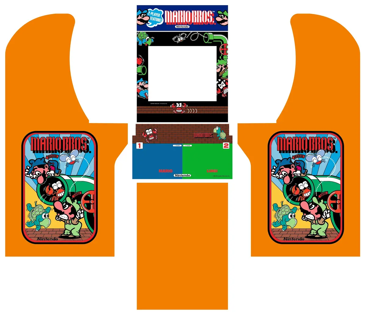 Arcade1up - Orange Mario Bros Art 1