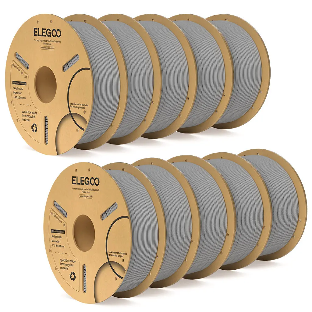 Pla Plus Filament Grey 10 Kg 1