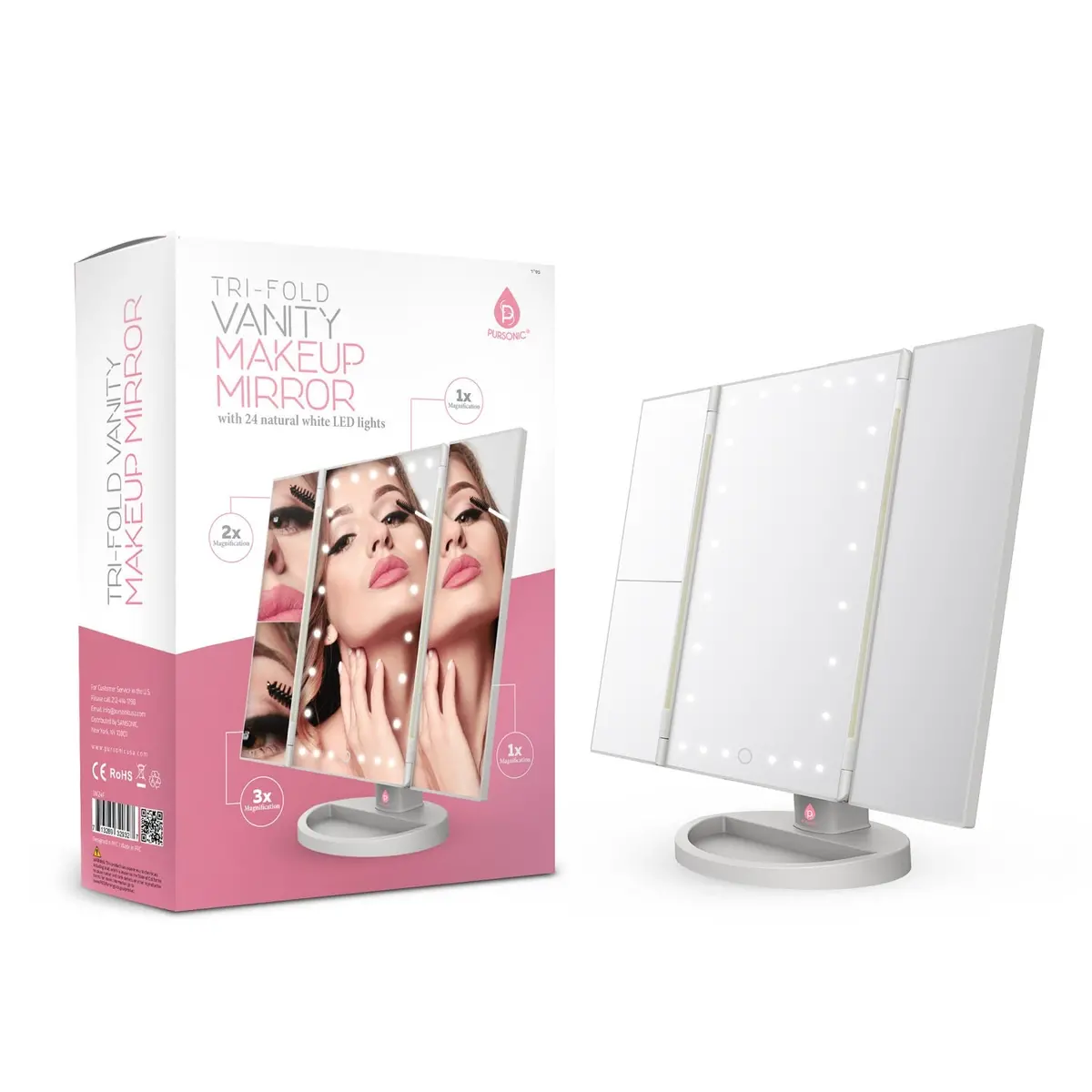Pursonic Tri-Fold Vanity Makeup Mirror 1