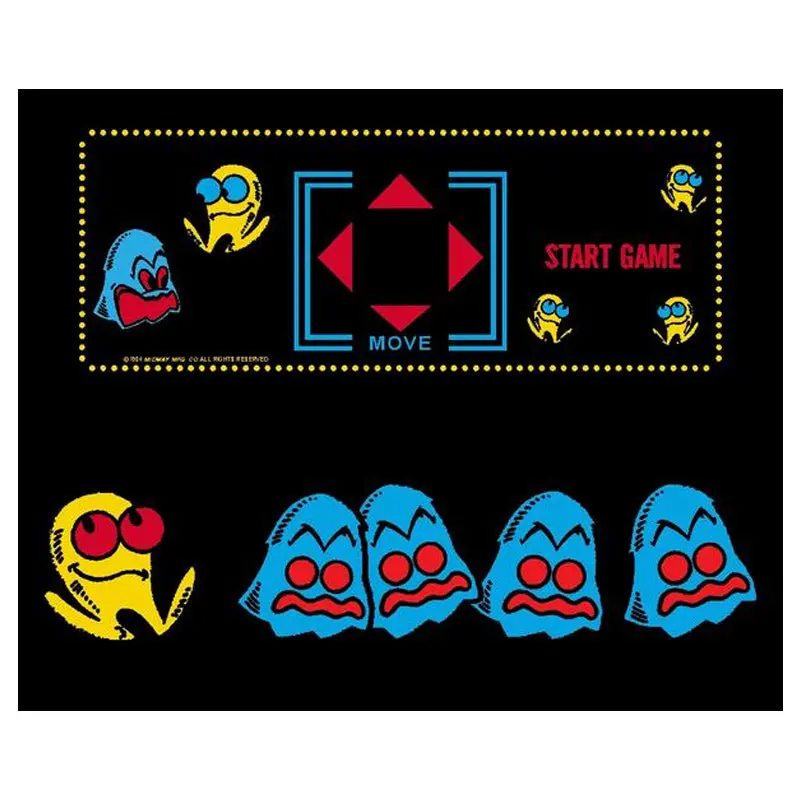 Pac-Man Mini Cabaret Control Panel Overlay - Cpo 1