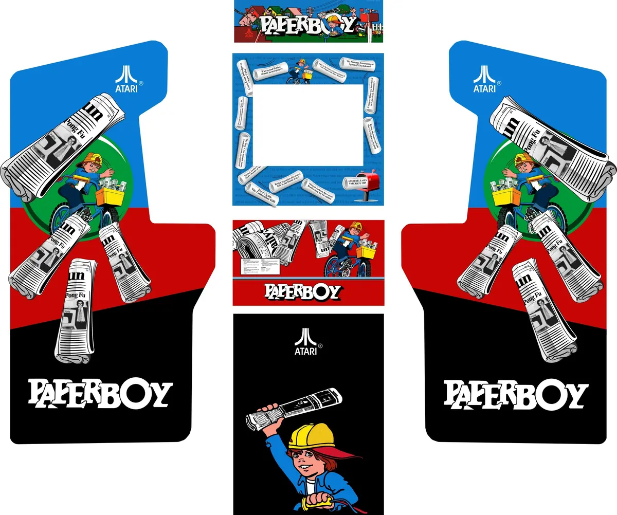 Paperboy - Midway Legacy Edition - Arcade1up Art Kit 1