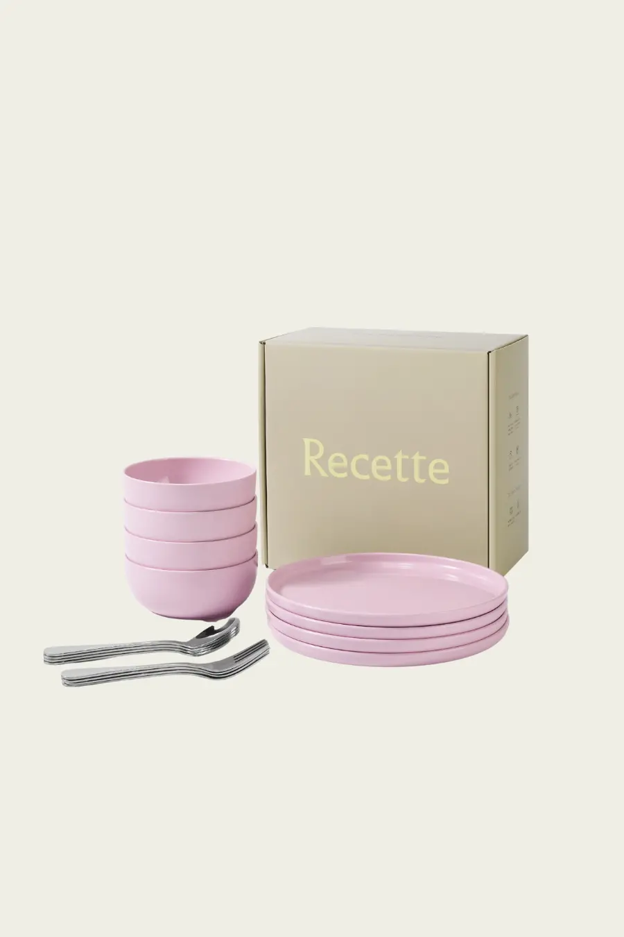 Recette Complete Dinnerware Set | Pink 1