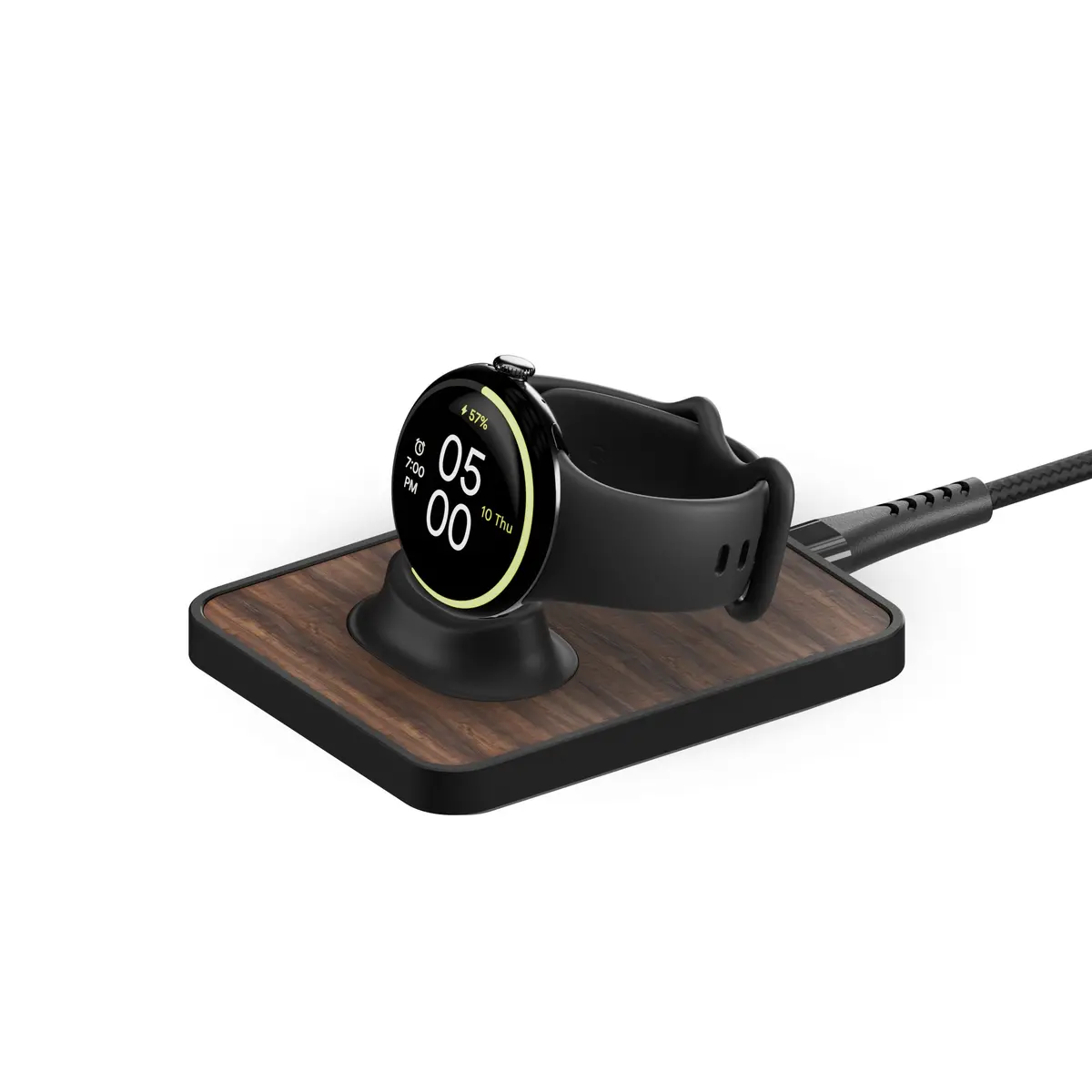 Wireless Pixel Watch Charger  - Walnut 1