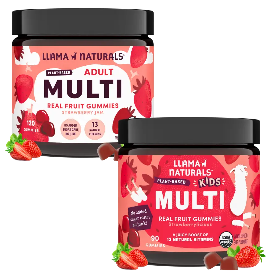 Llama Naturals Family Essentials Bundle - Adult + Kids Multi Gummies 1