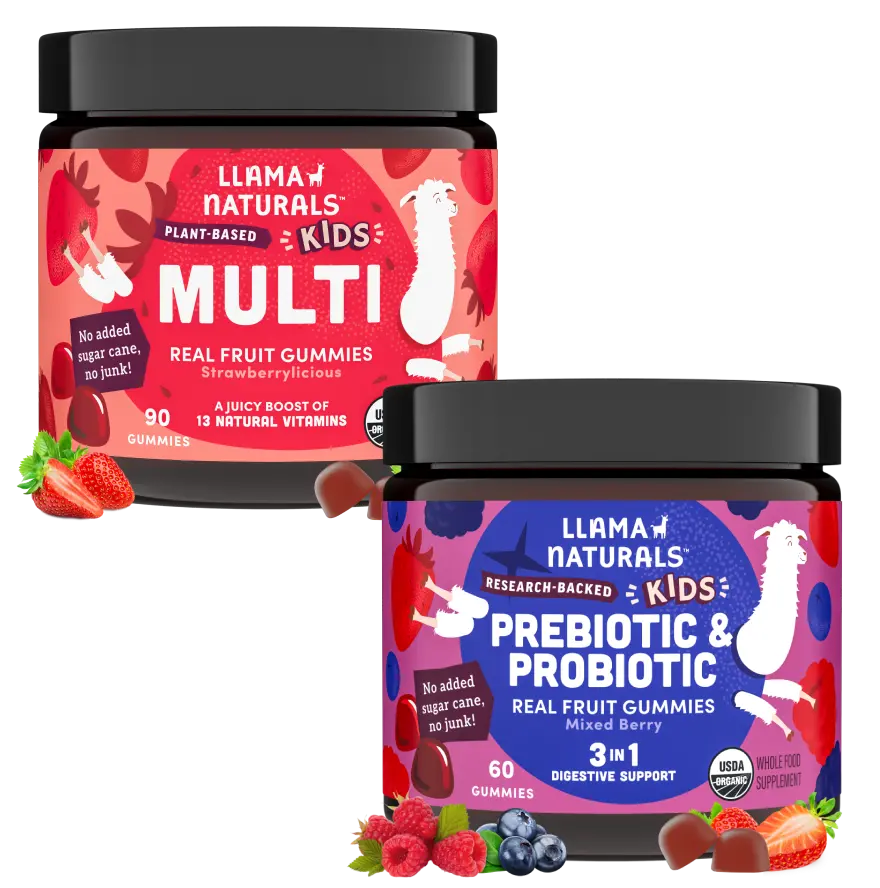 Llama Naturals Kids Vitality Bundle – Multi + Pre & Probiotic Gummies 1