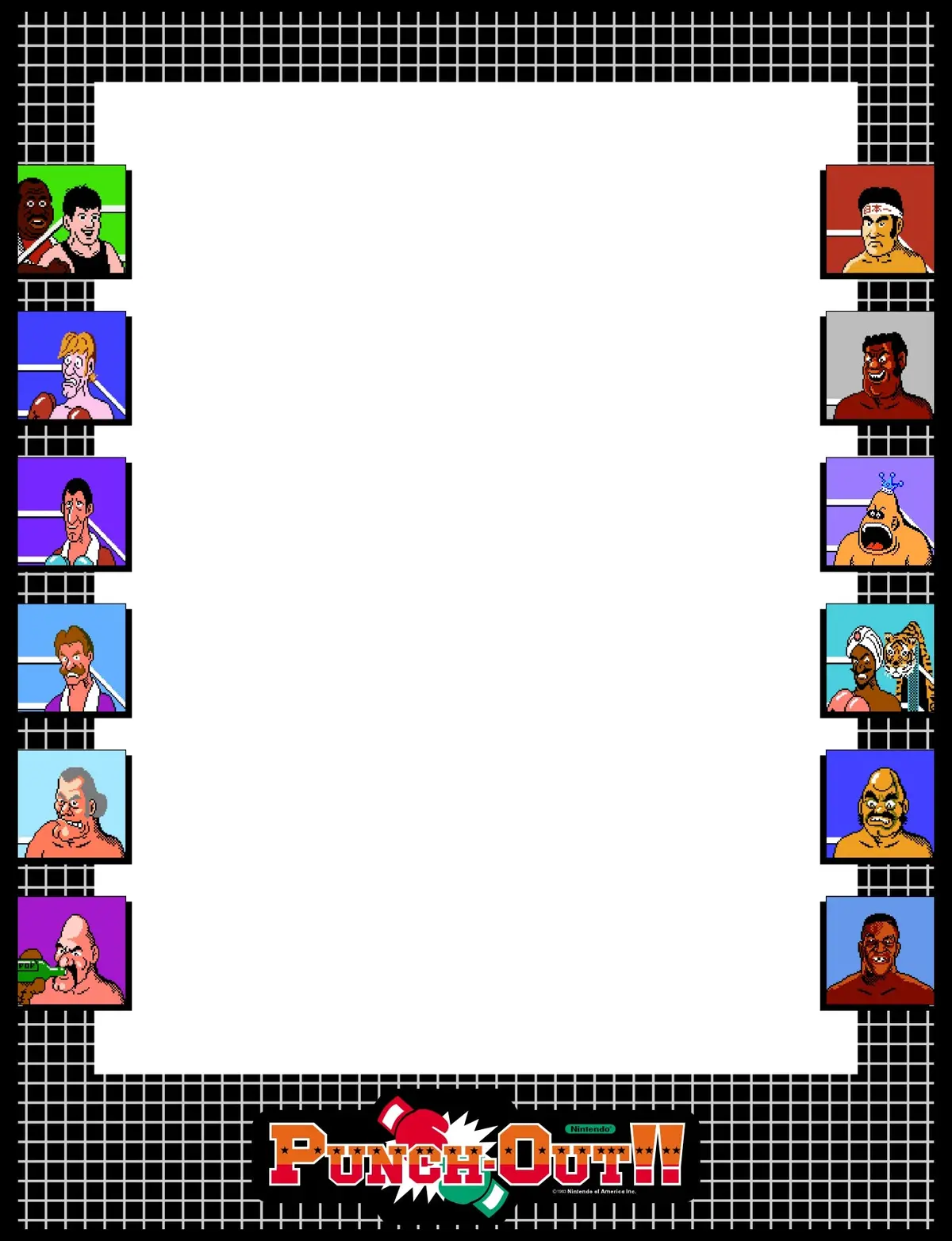 Punchout Bezel - Characters 1