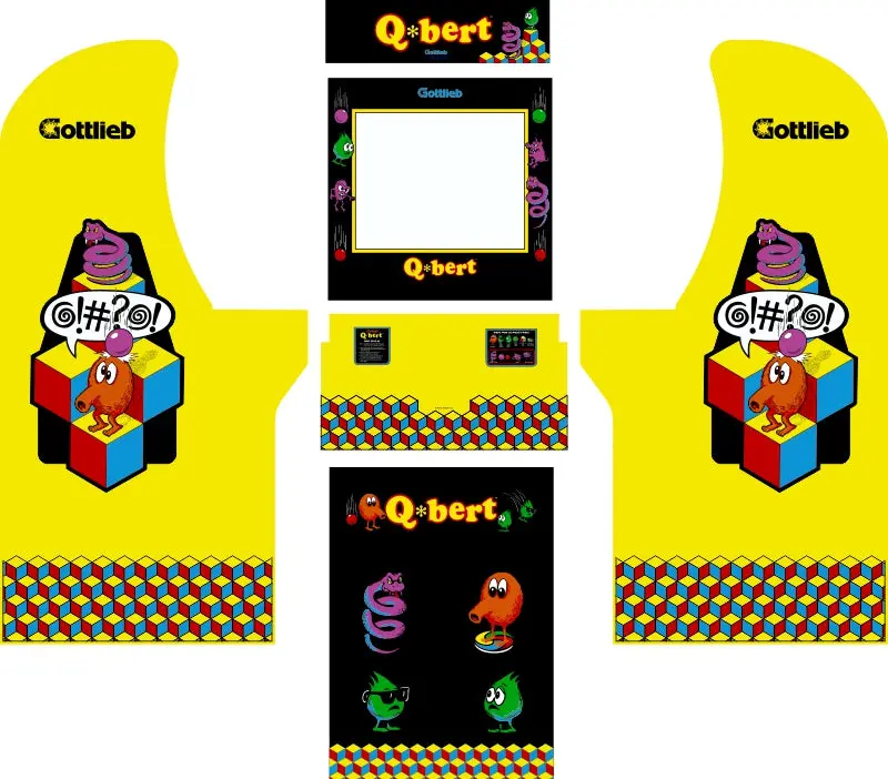Arcade1up - Q-Bert Art 1