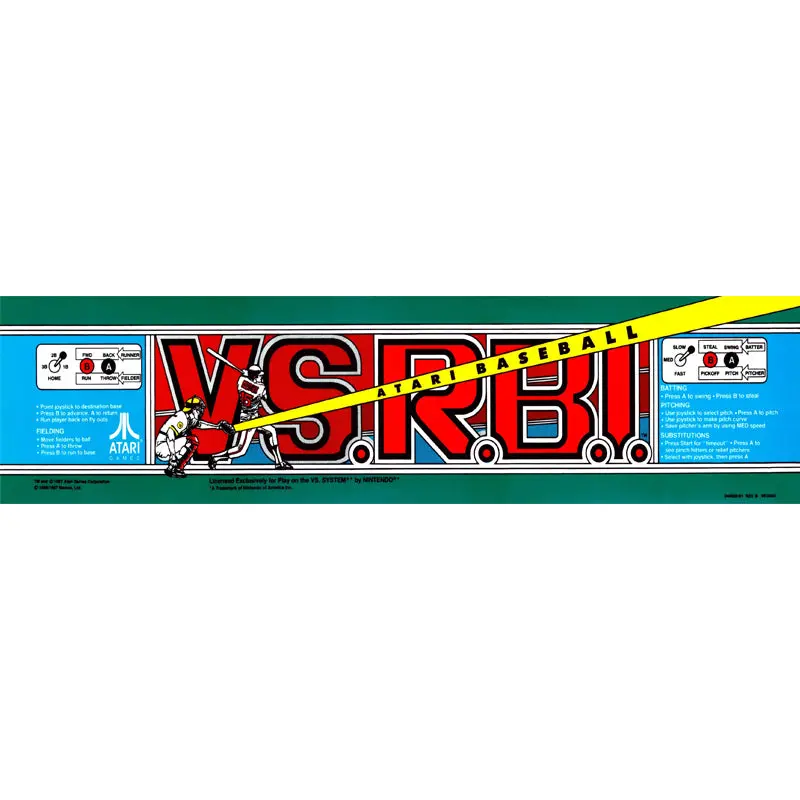 Rbi Baseball Arcade Marquee Nintendo Vs 1