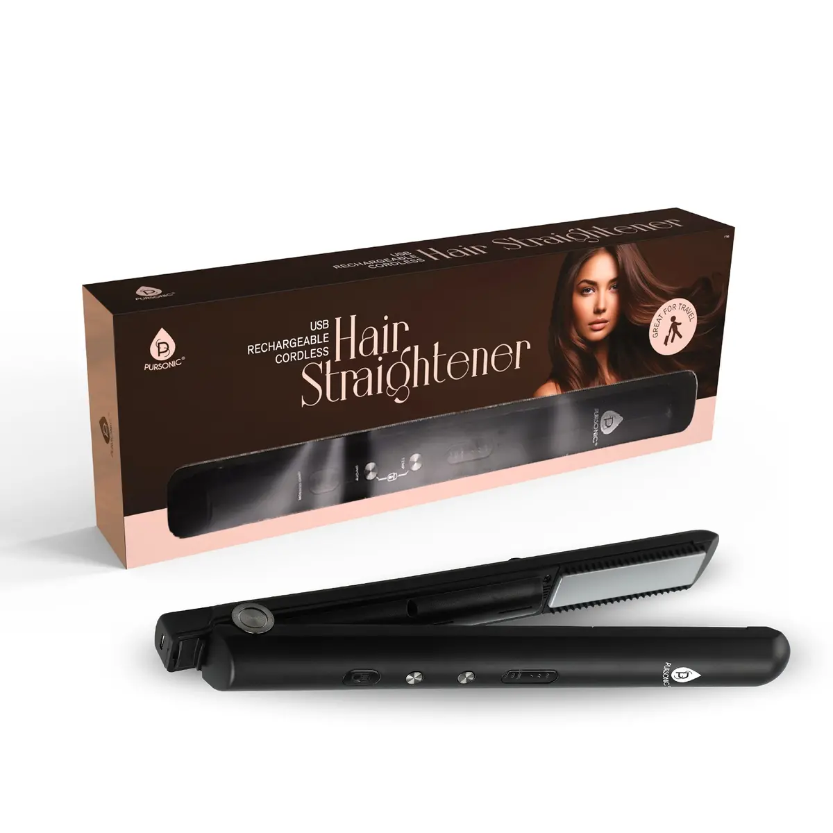 Pursonic Usb Rechargeable Cordless Hair Straightener 1