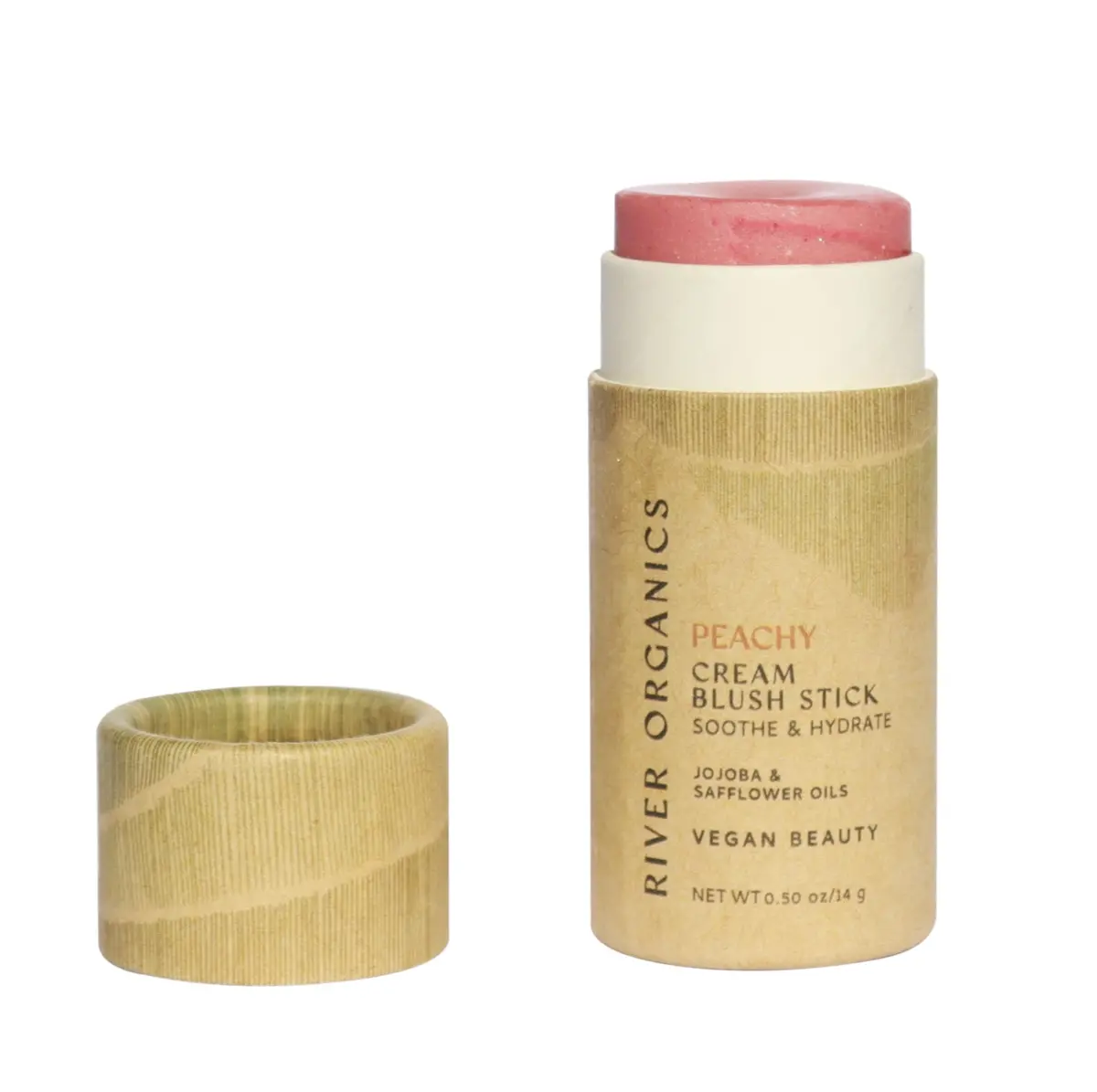 River Organics Creamy Vegan Blush Stick -  Peachy 1