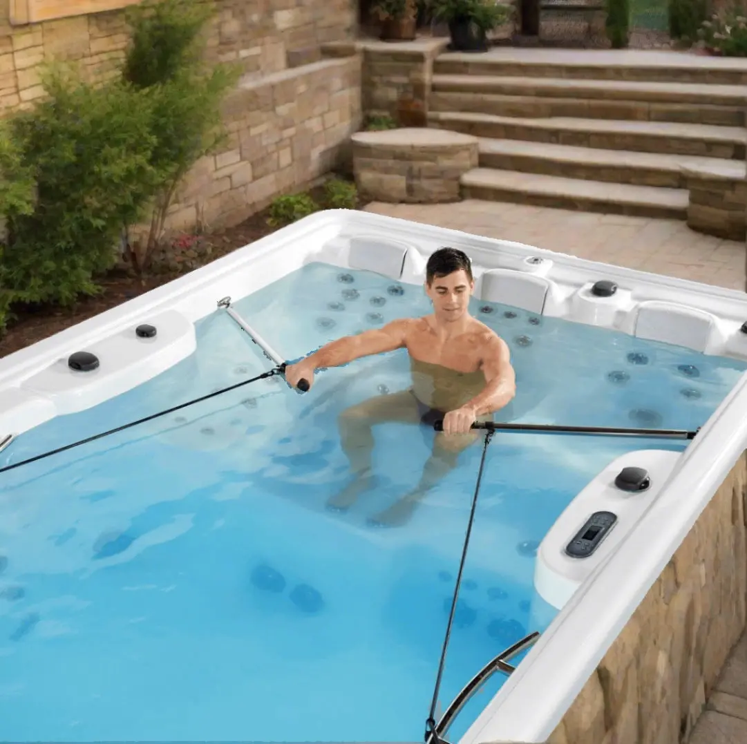 Endless Pools® Fitness System Row Bar Kit With Resistance Gear 1