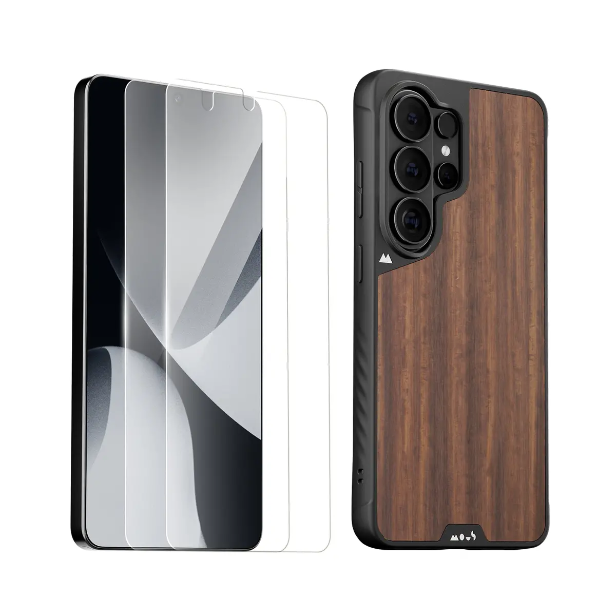 Walnut Protective Case And Screen Protector - Samsung Essentials Kit 1