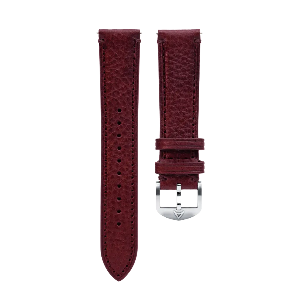 Burgundy St. Venere Leather Strap 1