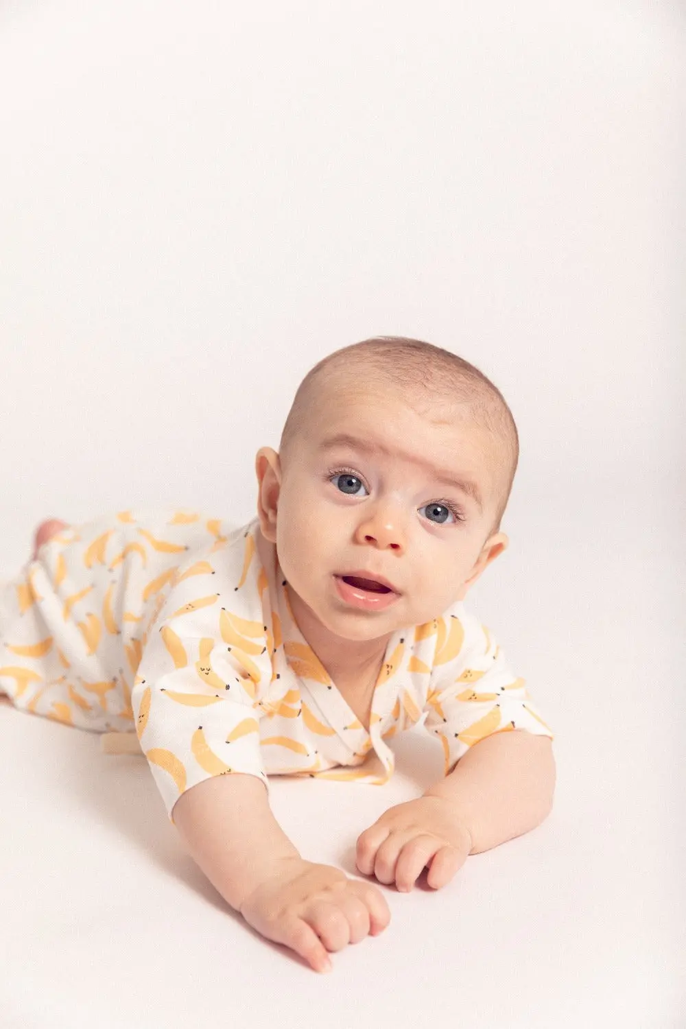 Dodo Banana Banana Print Baby Kimono Style Onesie 1