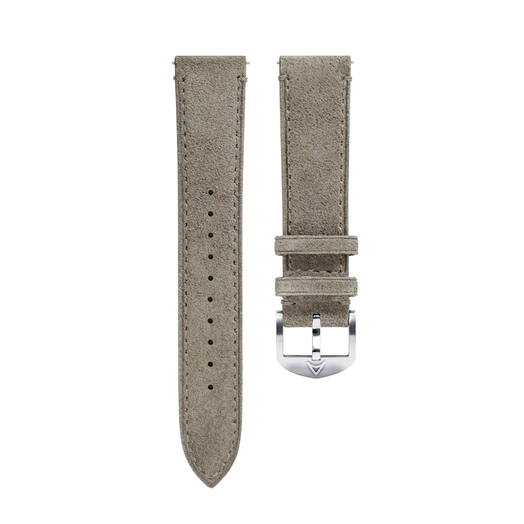 Grey Suede Leather Strap 1