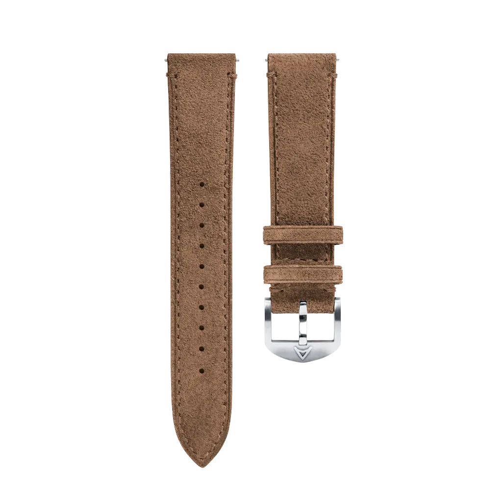 Brown Suede Leather Strap 1
